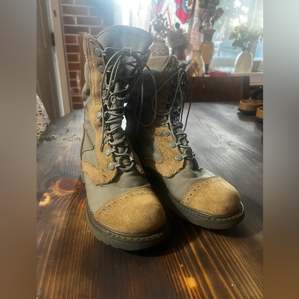Corcoran Womens Marauder Combat Boots Green Leather 87257 Lace Up USA Lug  6 M